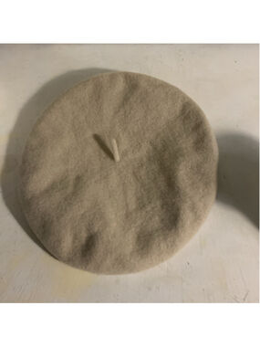Parkhurst Beige Wool Beret Made in Canada